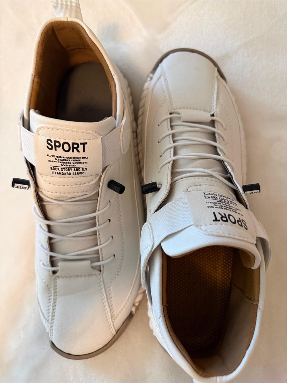 Sports Women’s  Creamy white Athletic Sneakers with Strap